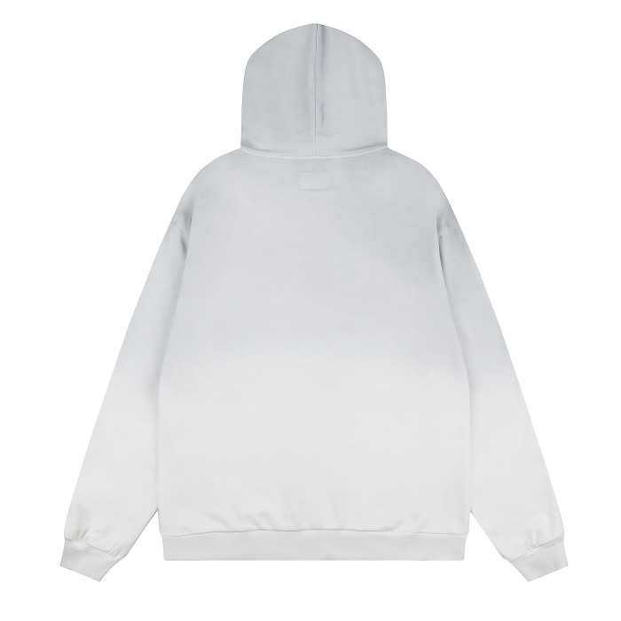 Ombre Gradient Dip Dye Silkscreen Arch Spider Web Print Hoodie & Cuffed Jogger Pants Set 2 colors 29306429