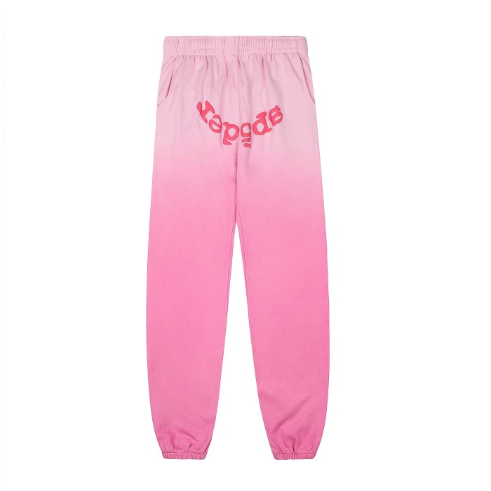 Ombre Gradient Dip Dye Silkscreen Arch Spider Web Print Hoodie & Cuffed Jogger Pants Set 2 colors 29306429