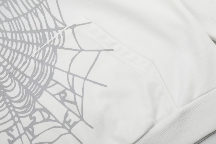 Ombre Gradient Dip Dye Silkscreen Arch Spider Web Print Hoodie & Cuffed Jogger Pants Set 2 colors 29306429
