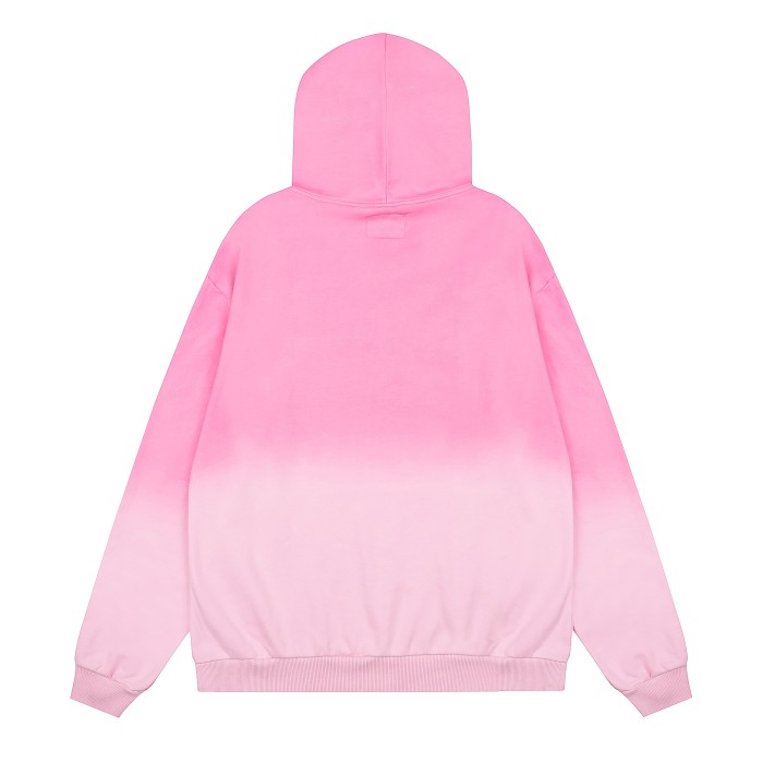 Ombre Gradient Dip Dye Silkscreen Arch Spider Web Print Hoodie & Cuffed Jogger Pants Set 2 colors 29306429