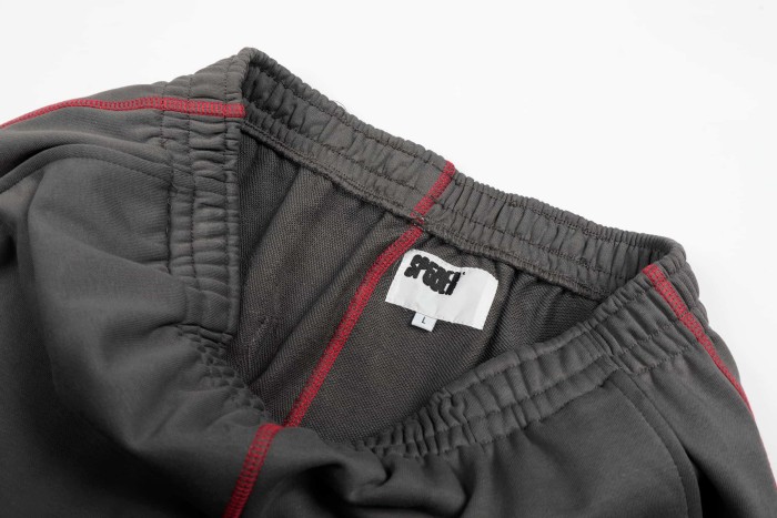 Contrast Red Stitch Raglan Trim Tone-On-Tone Printed Hoodie & Straight Leg Sweatpants Set 29306403