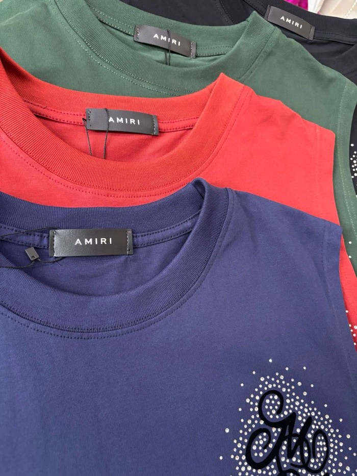 Front Mini Rhinestone Script Emblem Back Big Cursive Brand Letter Print Tank Top 4 colors 29306999