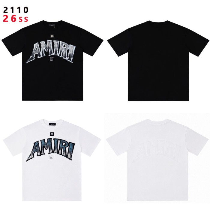 Gradient Crack Texture Big Arch Letter Print T-shirt & Sweat Shorts Set 2 colors 29307015