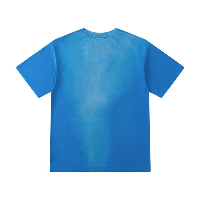 Gradient Ombre Pigment Washed Single-Sided Chest Embossed Gothic Script Logo Tee 2 colors 29306983