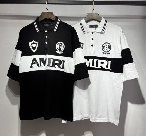 Double Emblem Logo Large Horizontal Letter Print Oversized Striped Collar Polo  Shirt 2 colors 29307078