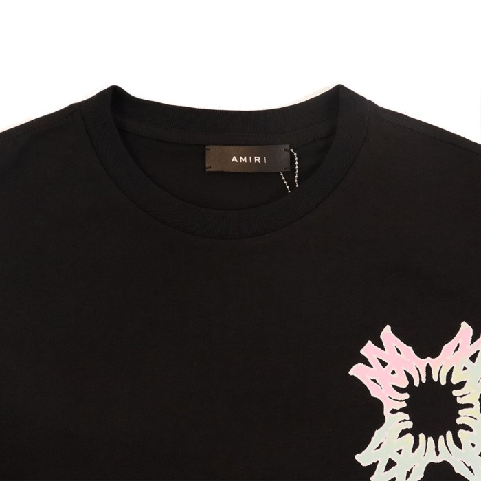 Gradient Cross Logo Bottom Flame Line Print Back Big Gradient Broken Cross Tee 3 colors 29306981