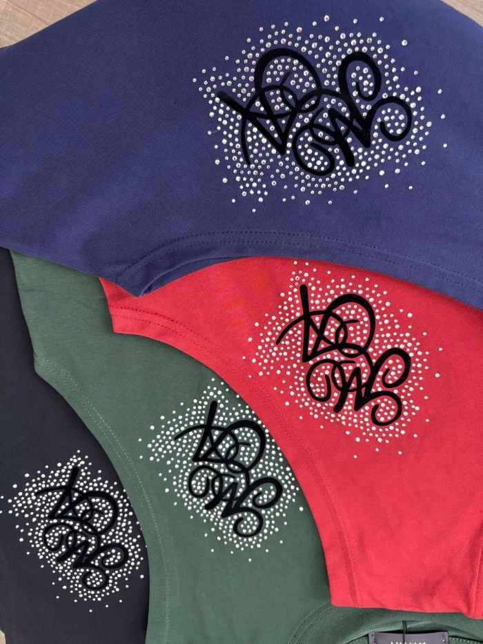Front Mini Rhinestone Script Emblem Back Big Cursive Brand Letter Print Tank Top 4 colors 29306999