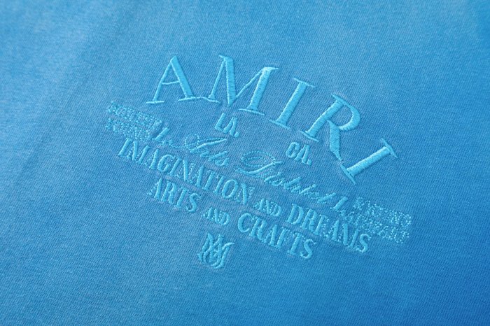 Gradient Ombre Pigment Washed Single-Sided Chest Embossed Gothic Script Logo Tee 2 colors 29306983