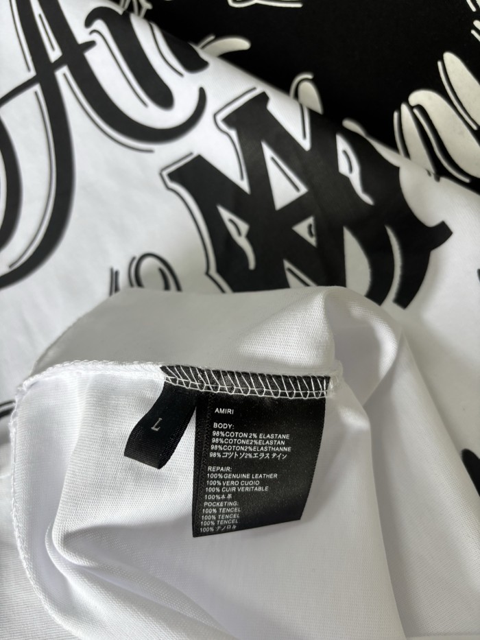 Front Mini Circular Hollywood Script Emblem Back Oversized Swirl Flourish Letter Print Tee 2 colors 29307018