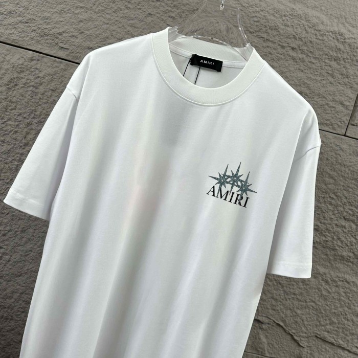 Distressed Star Emblem Back Oversized Stack Star Letter Print Tee 2 colors 29307091