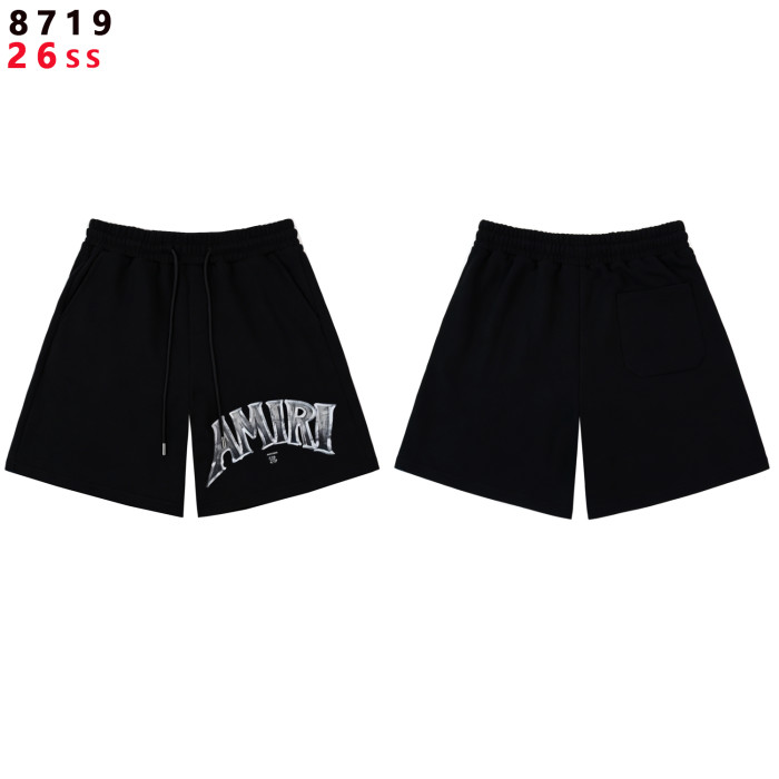 Gradient Crack Texture Big Arch Letter Print T-shirt & Sweat Shorts Set 2 colors 29307015
