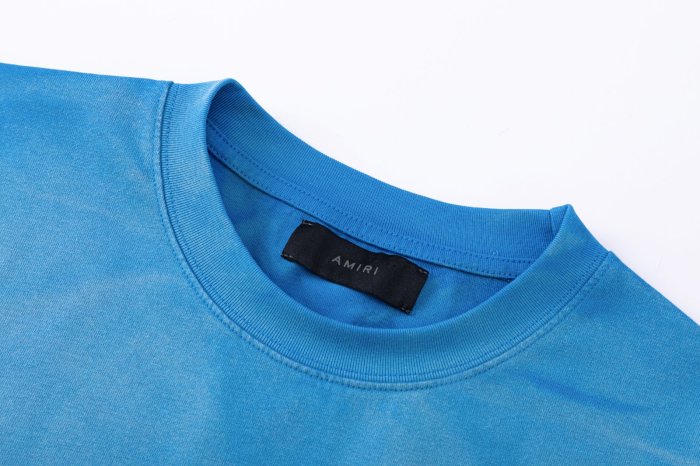 Gradient Ombre Pigment Washed Single-Sided Chest Embossed Gothic Script Logo Tee 2 colors 29306983