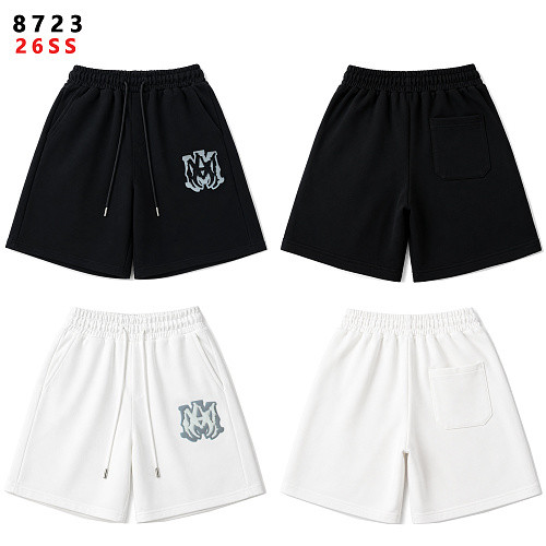 Dark-Style Ice Blue Flame Logo Print Heavyweight Casual T-shirt & French Terry Shorts Set 2 colors 29306996