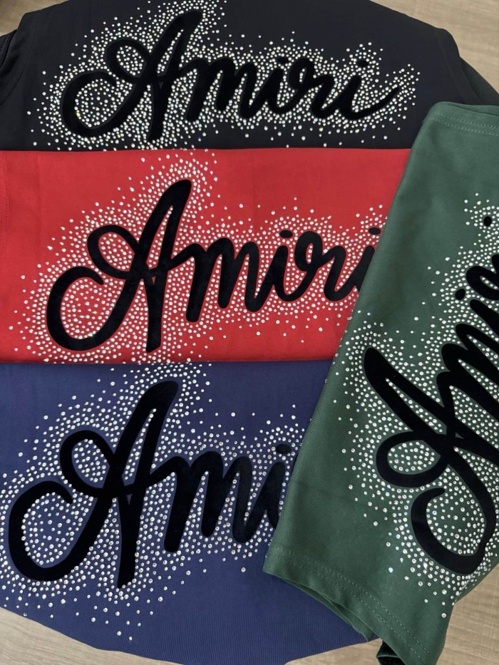 Front Mini Rhinestone Script Emblem Back Big Cursive Brand Letter Print Tank Top 4 colors 29306999