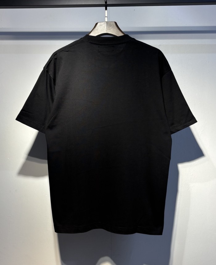Single-Sided Chest Mini Cursive Script Logo Plain Back Tee 2 colors 29307003