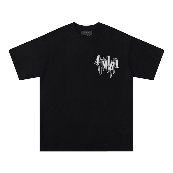 Drip Letter Logo Back Large Oversized Chain Outline Letter Double Sided Print Tee 2 colors 29307096