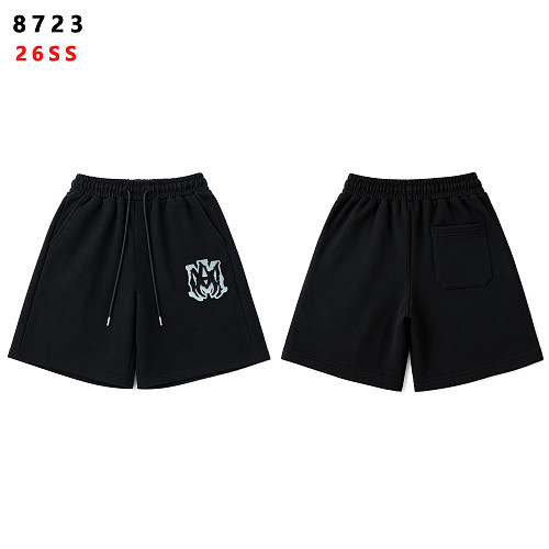 Dark-Style Ice Blue Flame Logo Print Heavyweight Casual T-shirt & French Terry Shorts Set 2 colors 29306996