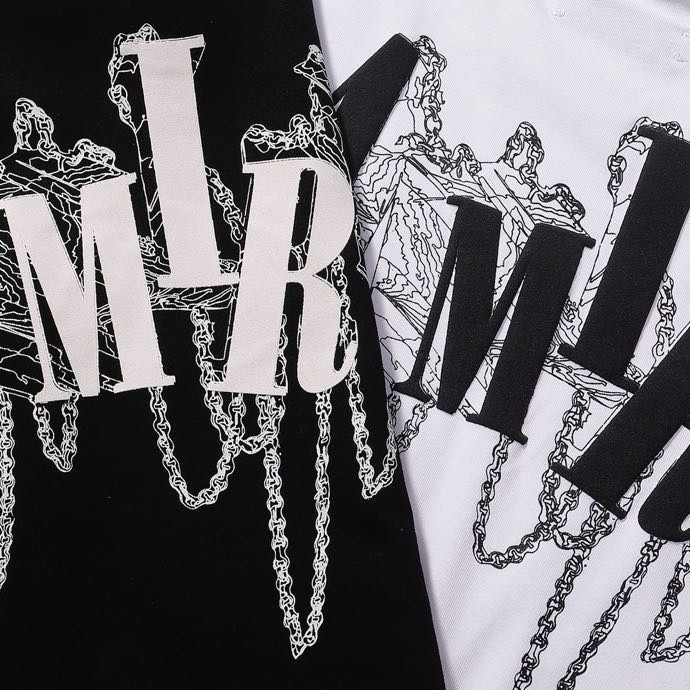 Drip Letter Logo Back Large Oversized Chain Outline Letter Double Sided Print Tee 2 colors 29307096