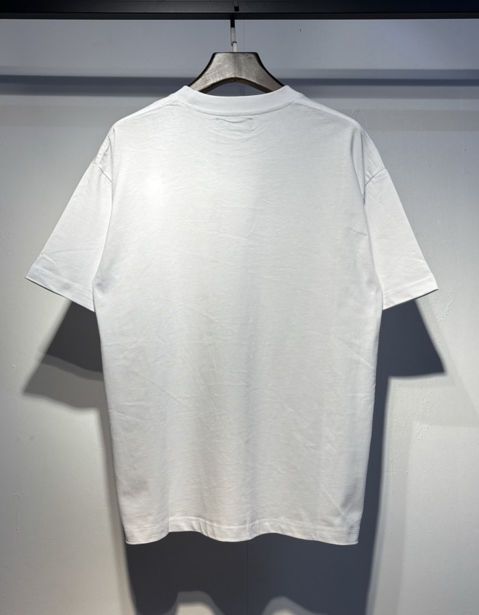 Single-Sided Chest Mini Cursive Script Logo Plain Back Tee 2 colors 29307003