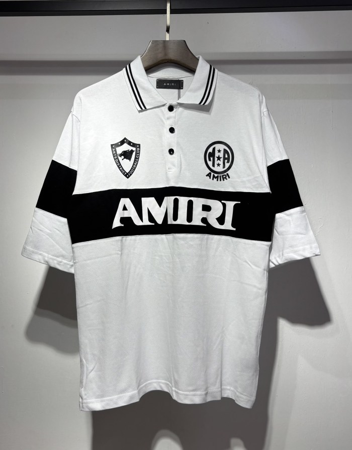 Double Emblem Logo Large Horizontal Letter Print Oversized Striped Collar Polo  Shirt 2 colors 29307078