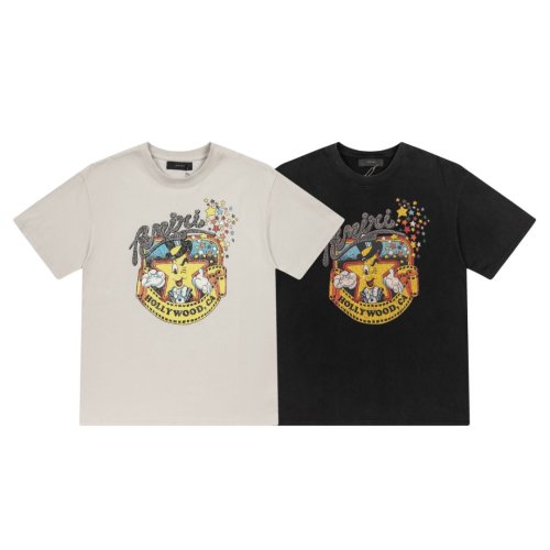 Single-Sided Retro Cartoon Hollywood Star Film Reel Graphic Plain Back Oversized Tee 2 colors 29307046