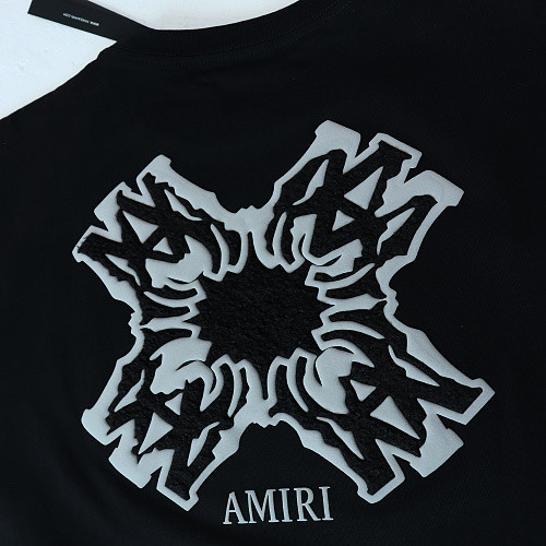 Dark-Style Ice Blue Flame Logo Print Heavyweight Casual T-shirt & French Terry Shorts Set 2 colors 29306996