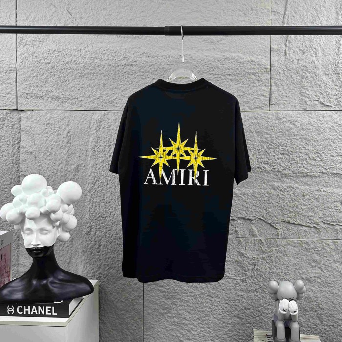 Distressed Star Emblem Back Oversized Stack Star Letter Print Tee 2 colors 29307091