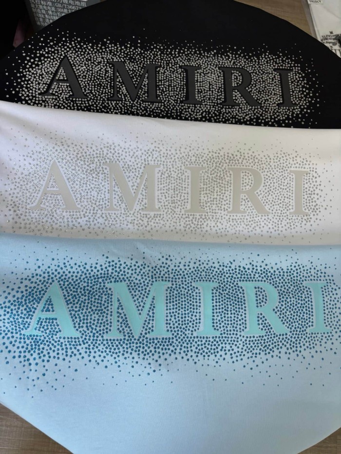 Rhinestone Printing Design Chest Burst Scatter Double A Logo Back Surround Rhinestone Letter Tee 3 colors 29307039