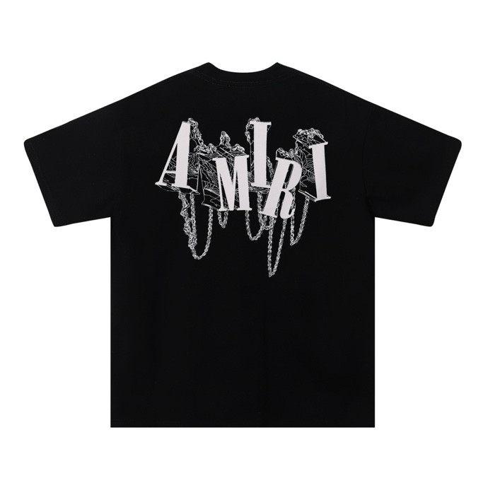 Drip Letter Logo Back Large Oversized Chain Outline Letter Double Sided Print Tee 2 colors 29307096