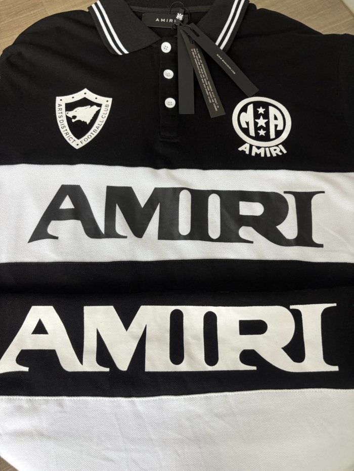 Double Emblem Logo Large Horizontal Letter Print Oversized Striped Collar Polo  Shirt 2 colors 29307078