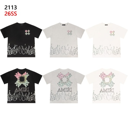 Gradient Cross Logo Bottom Flame Line Print Back Big Gradient Broken Cross Tee 3 colors 29306981