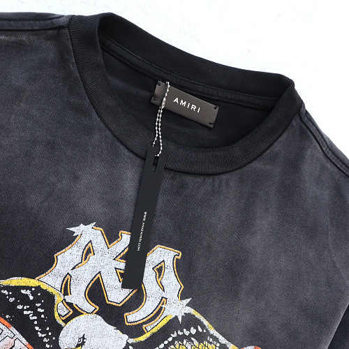 Washed Faded Front Hollywood Race Flag Graphic Back ALWAYS FIRST Letter Print Tee 2 colors 29306987