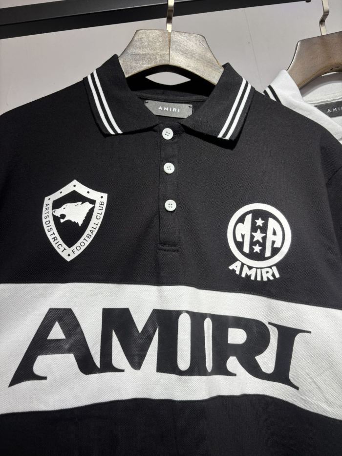 Double Emblem Logo Large Horizontal Letter Print Oversized Striped Collar Polo  Shirt 2 colors 29307078