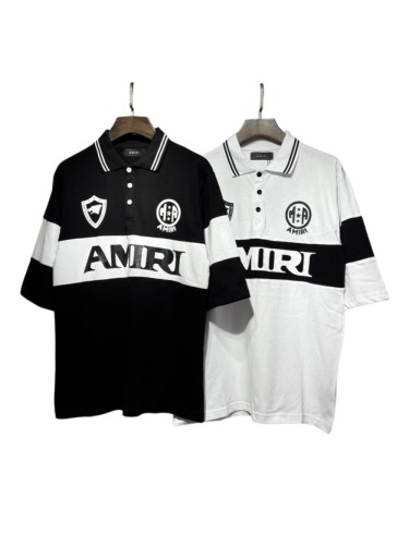 Double Emblem Logo Large Horizontal Letter Print Oversized Striped Collar Polo  Shirt 2 colors 29307078