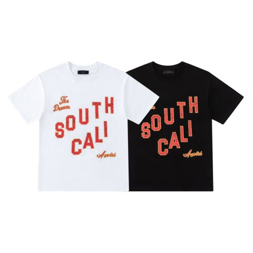 The Dream SOUTH CALI Distressed Varsity Letter Print Plain Back Tee 2 colors 29307005