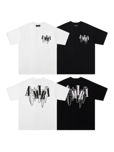 Drip Letter Logo Back Large Oversized Chain Outline Letter Double Sided Print Tee 2 colors 29307096