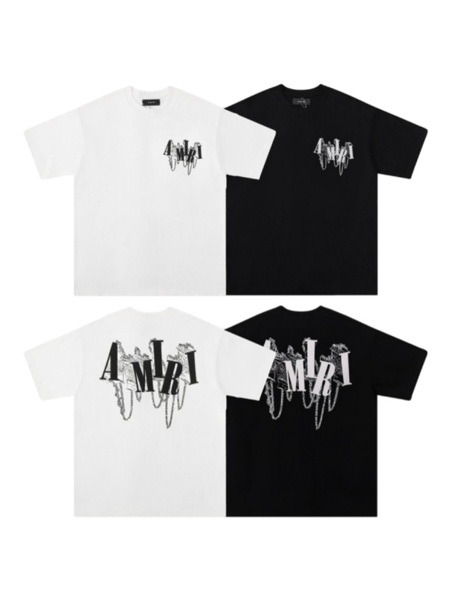 Drip Letter Logo Back Large Oversized Chain Outline Letter Double Sided Print Tee 2 colors 29307096
