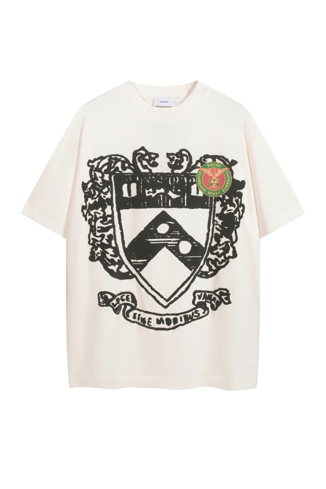 1:1 quality version Heraldic Crest Lion Shield Mountain Banner Latin Motto Mini Color Circular University Seal Graphic Plain Back Tee 29311633