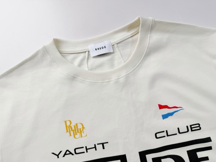 Yacht Club Regatta Layer Text Mini Sail Flag Logo Blank Back Tee 29311378