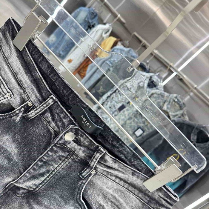 Distressed Washed Streetwear with Ripped Craft Slim Skinny Stretch Jeans 29310923