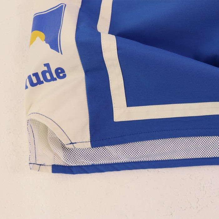 Two-Tone Color Block Side Panel Hem Mini Logo Elastic Drawstring Waist Relaxed Fit Elastic Shorts 4 colors 29311419