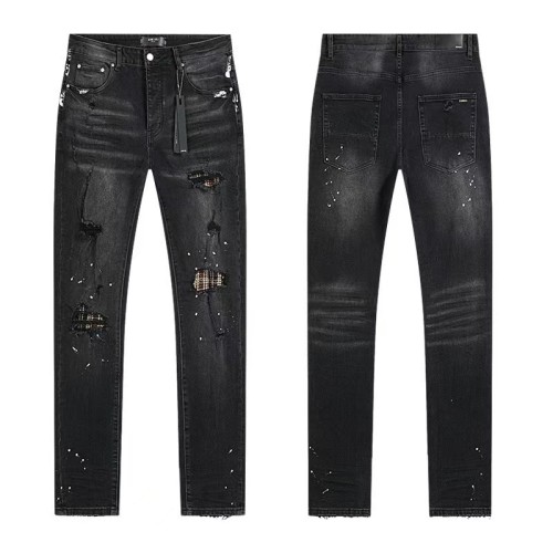Multi Color Splash Paint Star Logo Letter Embroidery Washed Ripped Skinny Stretch Denim Jeans 14 colors 29313208