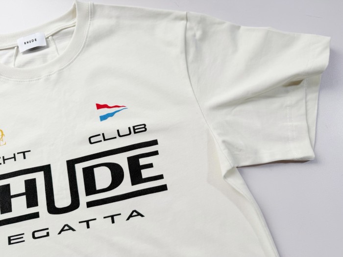 Yacht Club Regatta Layer Text Mini Sail Flag Logo Blank Back Tee 29311378