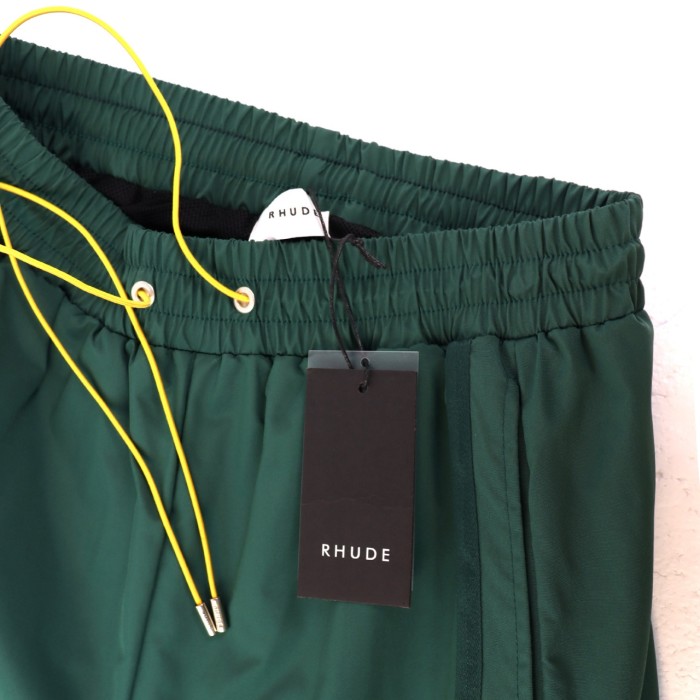 Yellow Frame Mountain Sunset Mini Logo Side Vertical Stripe Elastic Drawstring Waist Athletic Shorts 3 colors 29311565