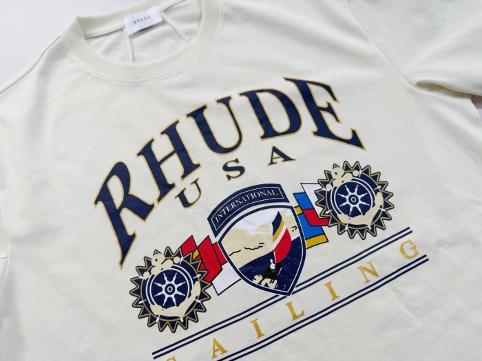 Nautical Ship Wheel Shield Sailing Arch Letter Blank Back Print Tee 2 colors 29311373