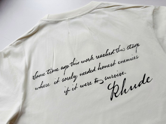 Vintage French Hand Sketch Montenegro Cliff Landscape Dual Side Cursive Script Letter Print Tee 2 colors 29310937
