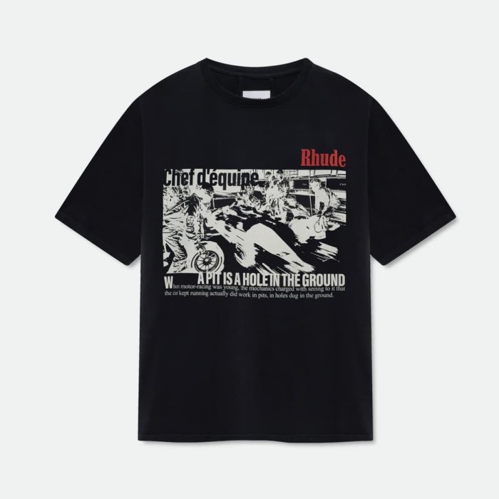 Vintage Racing Car Pattern On Front With Phrase “A Pit Is A Hole In The Ground” Tee 29311390