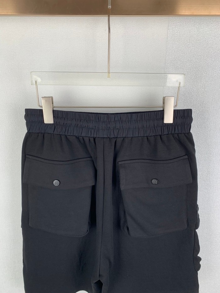 1:1 quality version Dual Cargo Pocket Mini Monogram Embroidery Elastic Waist Oversized Knee Length Sweat Shorts  29310928
