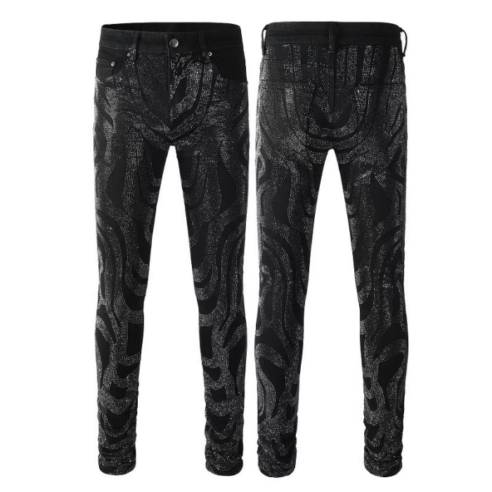 [50% Off]Multi Craft Camo Bandage Patch Splash Paint Gradient Bleach Slim Stretch Wash Slim Stretch Denim Jeans 22 colors 29314265