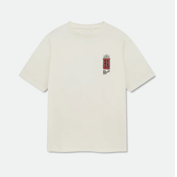 Tiny Crown Red R Badge Back Oversized Cigar Label Script Print Tee 2 colors 29310948